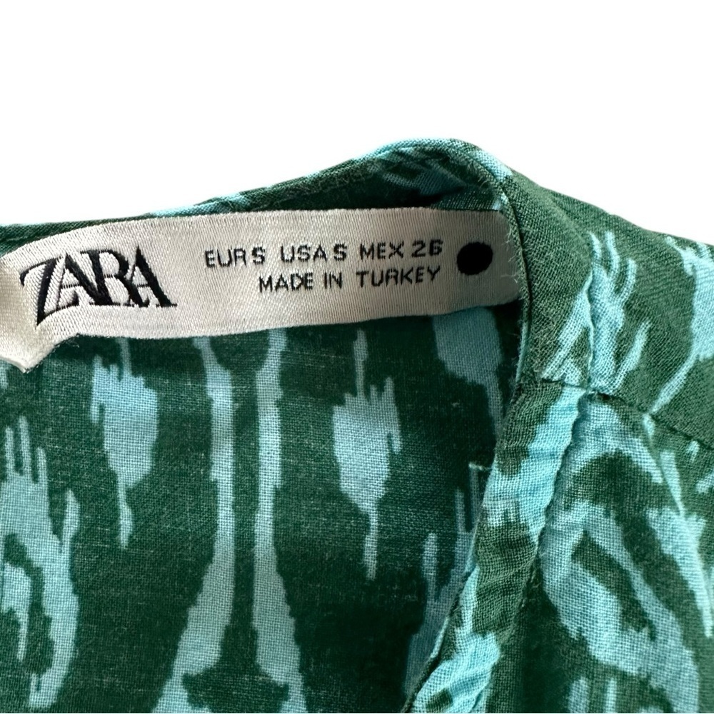 ZARA TWO PIECE BATIK PRINT TOP AND TROUSER SET SIZE XS/S - Picture 14 of 16